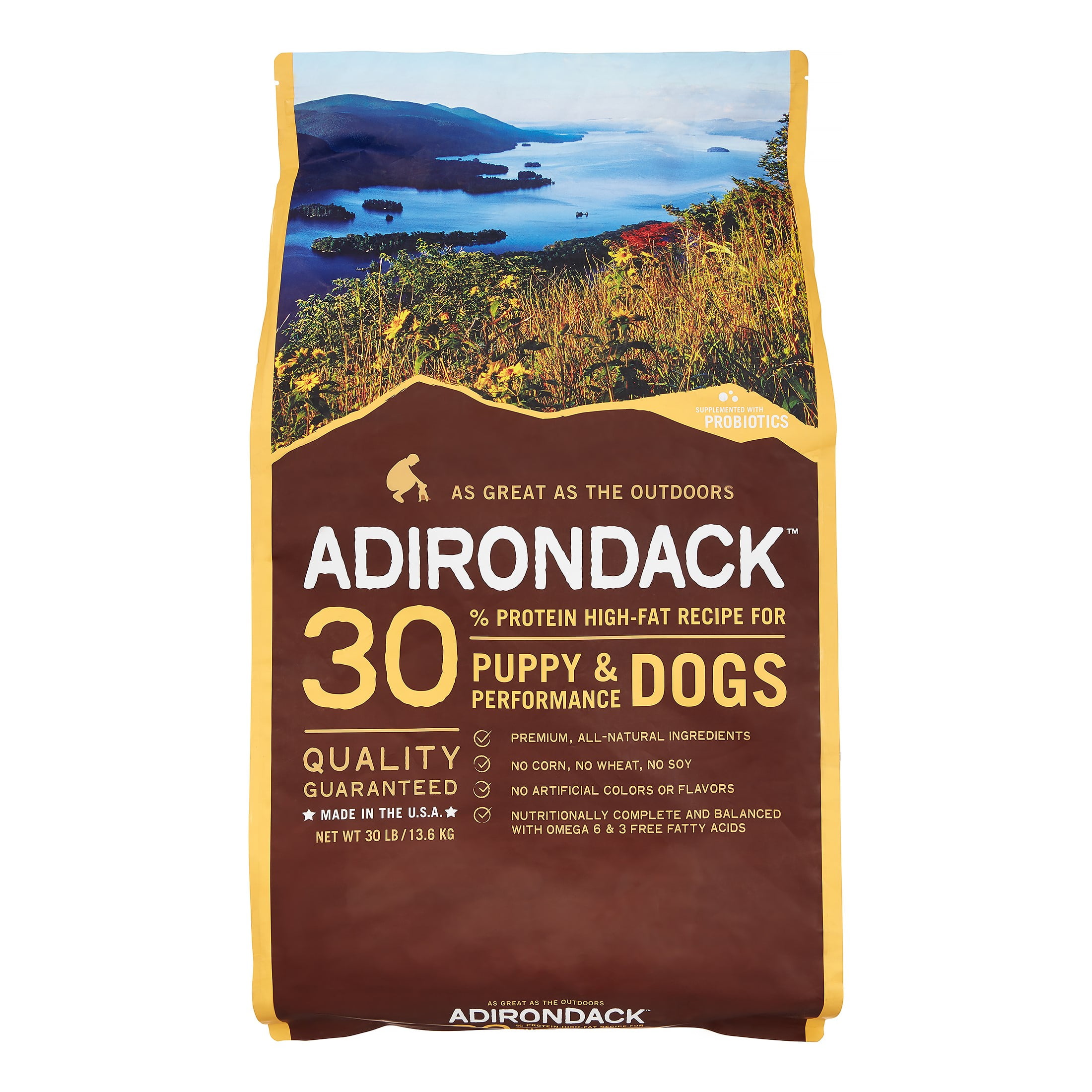 Adirondack 30 Protein High Fat Recipe Dry Dog Food 30 lbs
