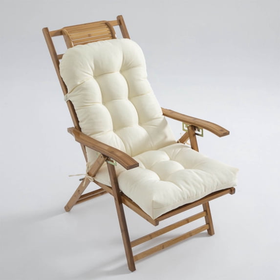 Adirondack Chair Cushion, 43.3*19.6inch Rocking Chair Cushions, Indoor/Outdoor High Back Patio Cushions with Ties, Waterproof, Sunscreen and Fade-Resistant, Beige