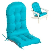 Adirondack Chair Cushion, Extra Thick High Back Rocking Chair Cushion 47x19.6x4 Inch, Folding Patio Pads with Ties, Waterproof & Fade-Resistant Seat Pads Indoor/Outdoor (Blue, 1)