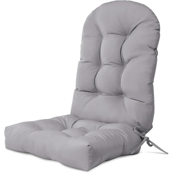Adirondack Chair Cushion,Non-Slip Rocking Chair Cushion,44×19×4 Ince Patio with Ties Back,Waterproof Seat Cushion (Light Gray(TPU))