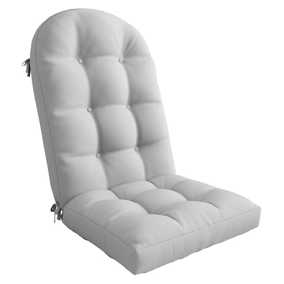 Adirondack Chair Cushions 4" Thick Set - Outdoor Cushions for Patio Furniture, Contoured Design with Anti-Slip Straps & Water-Resistant Fabric for Adirondack Chairs, Light Gray