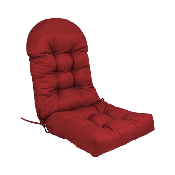 Adirondack Chair Cushions 43.31 x 19.69 Inch with Tie Red, Thick Tufted High Back Rocking Chair Cushions for Outdoor Patio Furniture, Chair Pads for Indoor, Outdoor Seating Furniture