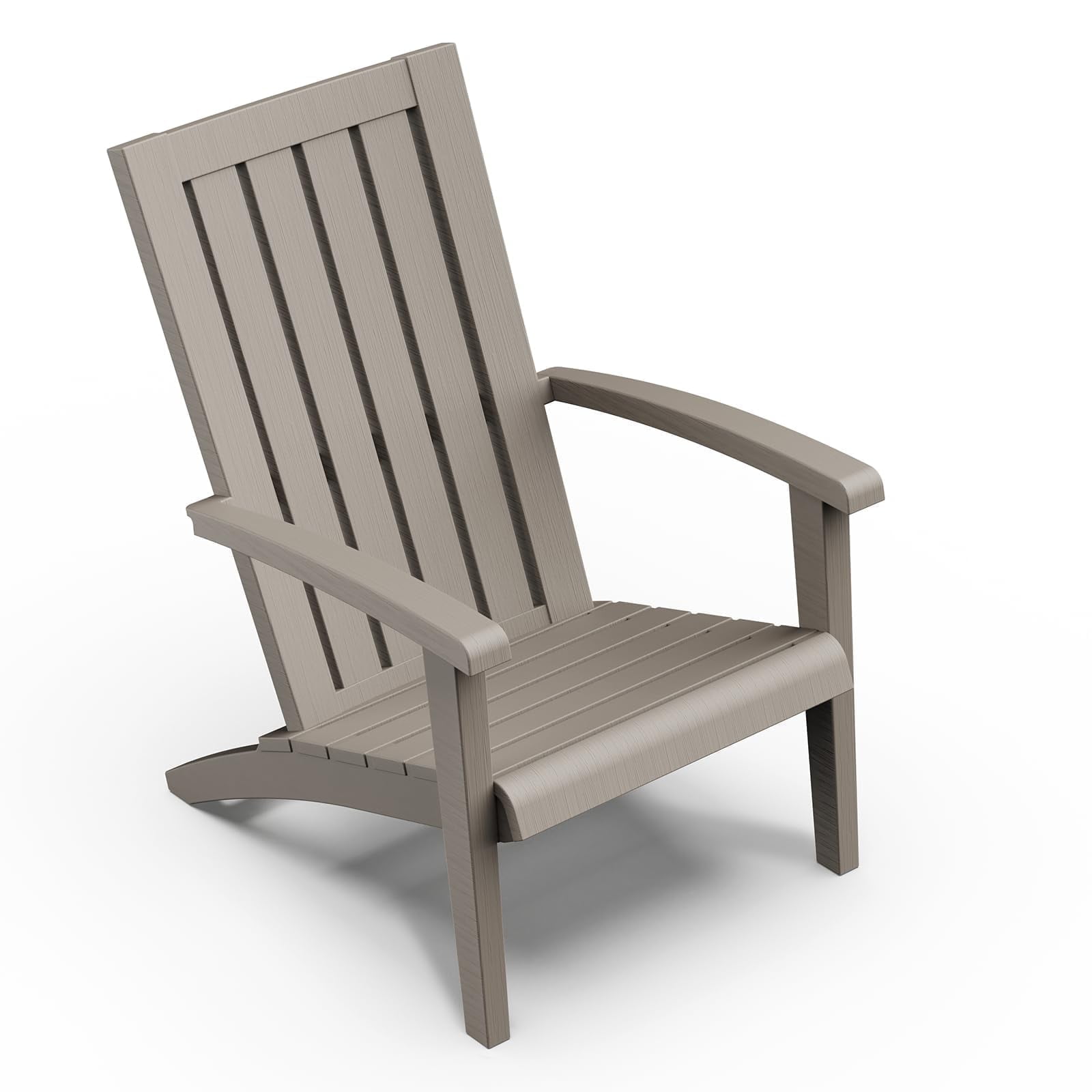 The Coupon deal of  EasyUp All-Weather Resin Adirondack Chair with Wooden Texture and Cup Holder for Outdoor Deck, Backyard, Patio & Garden