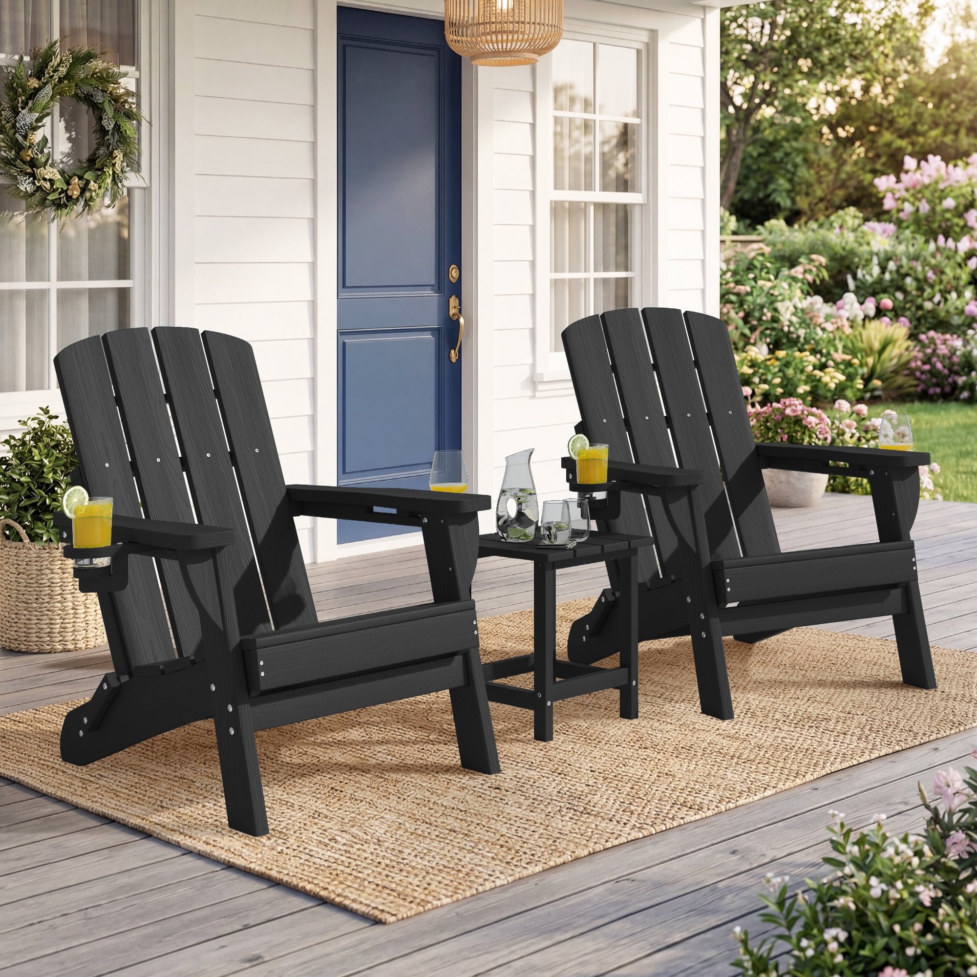 【値下げ】adirondack　キャンプ用チェア×2脚セット 2 pack) Real Comfort Outdoor Resin Stackable Adirondack Chair