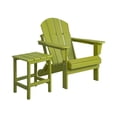 thumbnail image 1 of Adirondack Chair with Square Side Table Included for Outdoor Patio Garden Porch Seating, Lime, 1 of 6