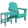 Adirondack Chair with Square Side Table Included for Outdoor Patio