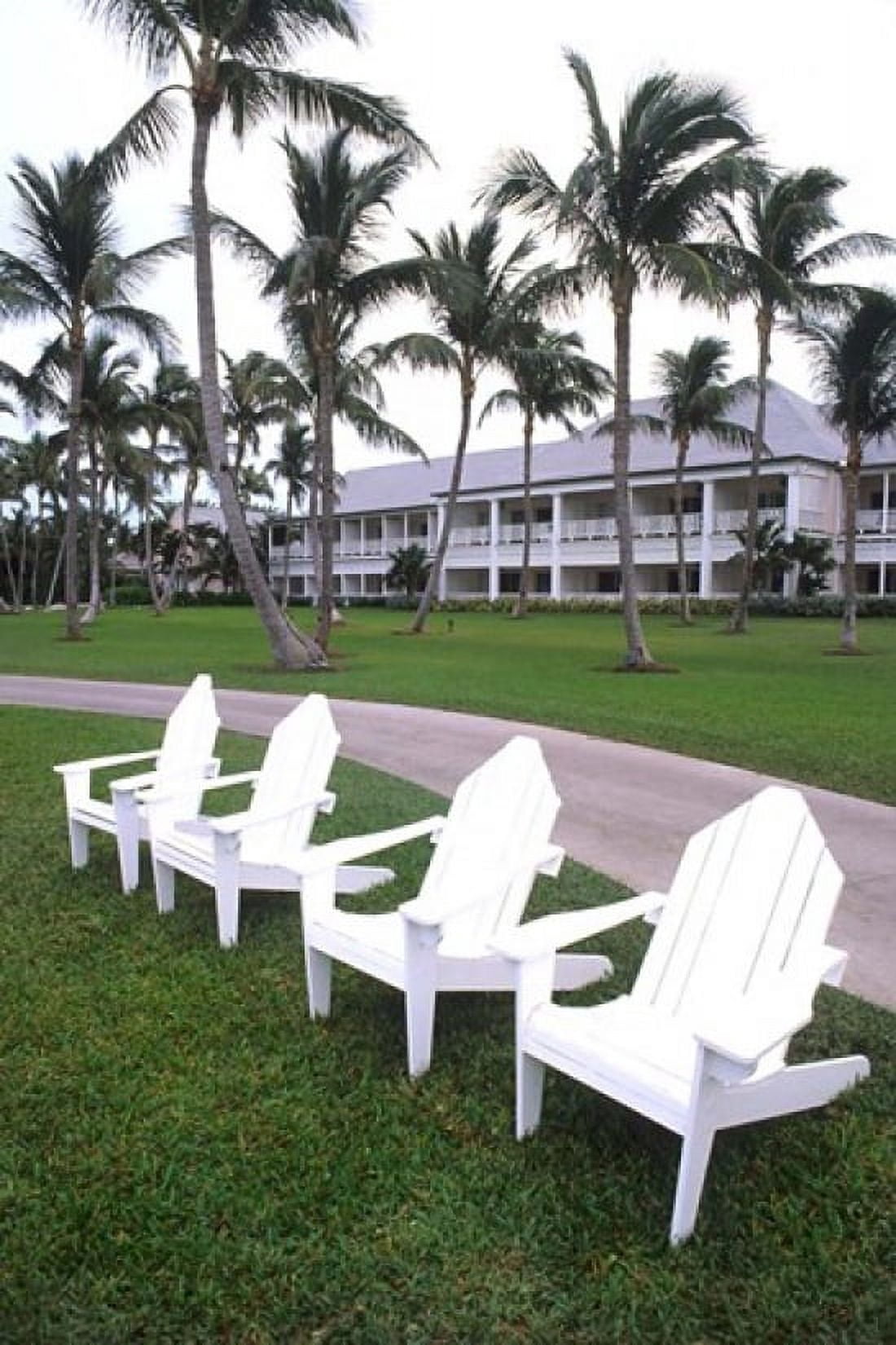 Adirondack Chairs Ocean Club in Paradise Atlantis Resort Bahamas Canvas Art - Bill Bachmann DanitaDelimont (19 x 28)