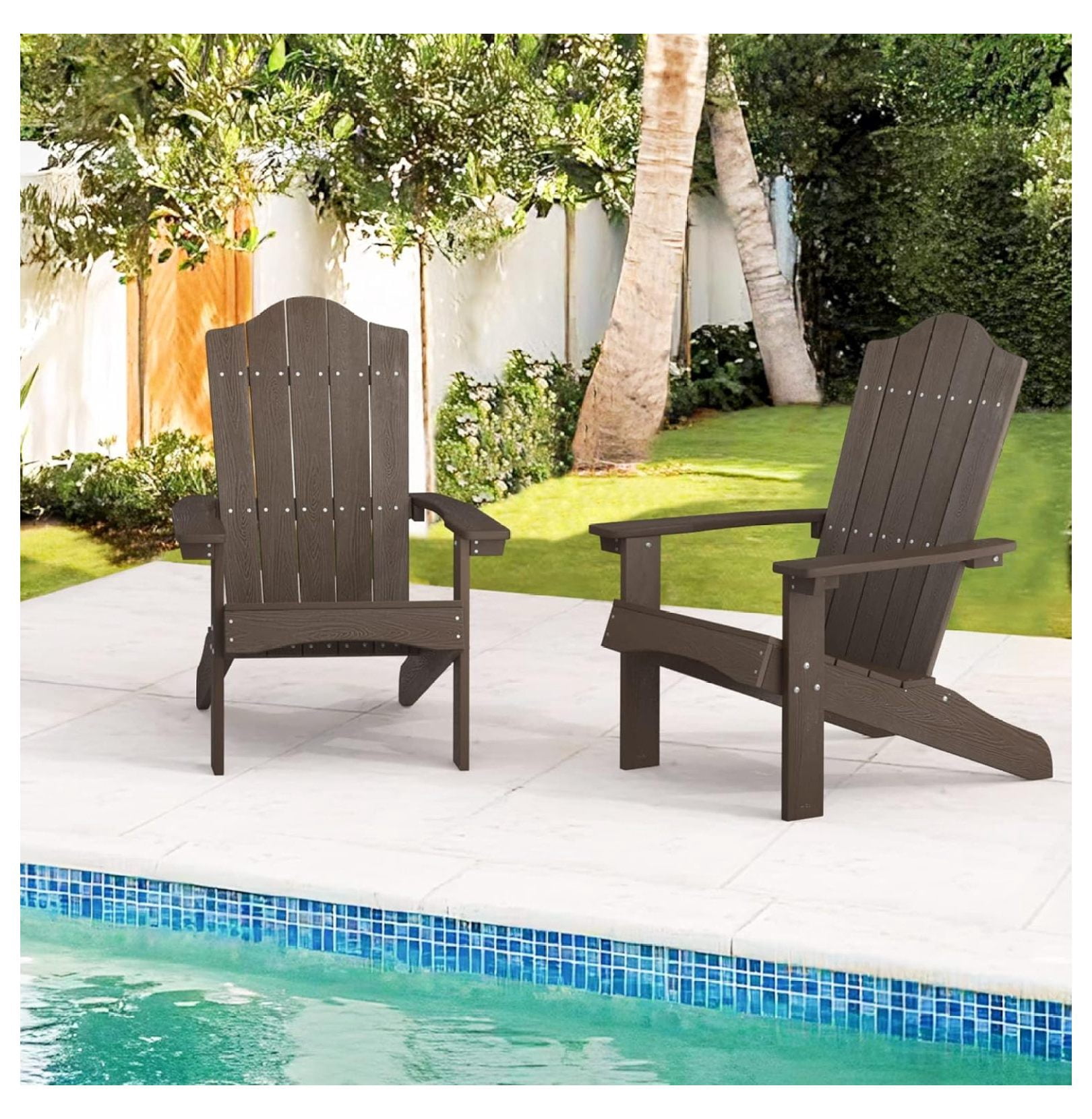 Brown Plastic Adirondack Chairnull