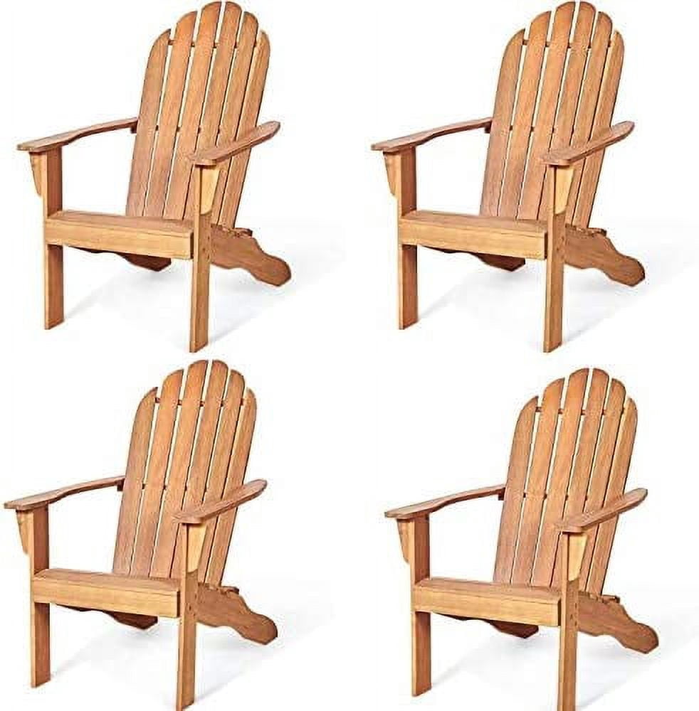 Adirondack Chairs Set of 4, Acacia Wood Adirondack Lounge Chair ...
