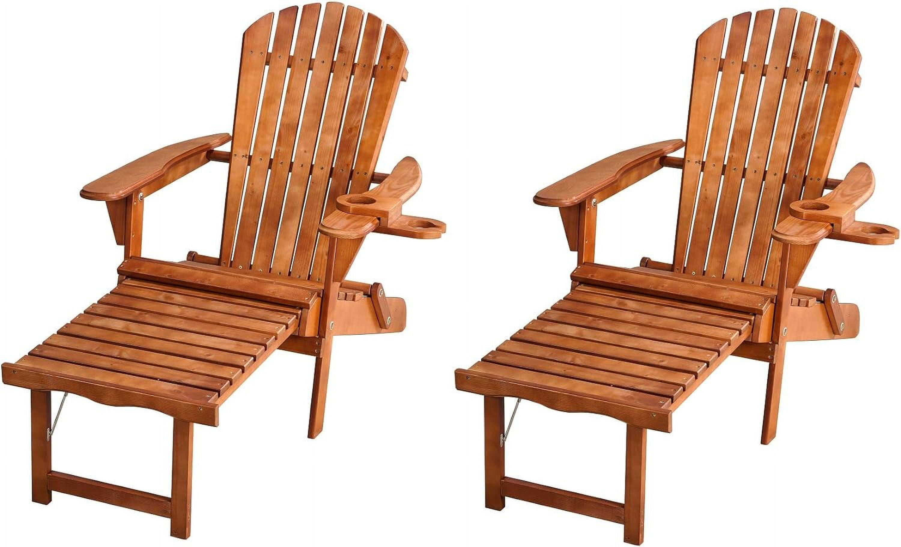 Adirondack Chairs Set, Walnut