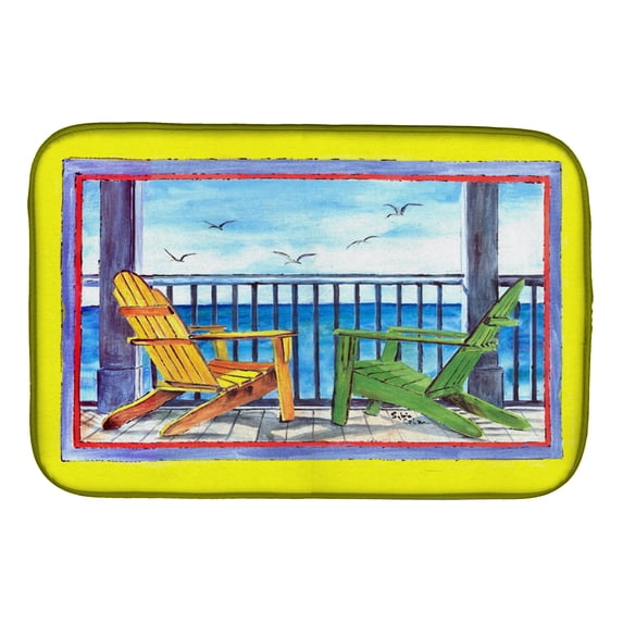 Adirondack Chairs Yellow Dish Drying Mat