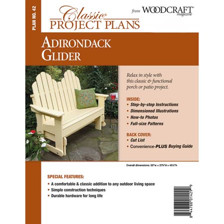 Adirondack Glider - Paper Plan - Material Not Included