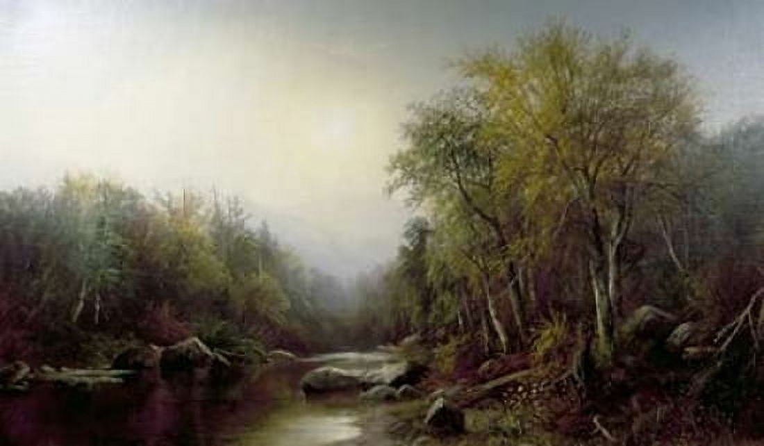 Adirondack Landscape Canvas Art - Joseph Antonio Hekking (12 x 18)