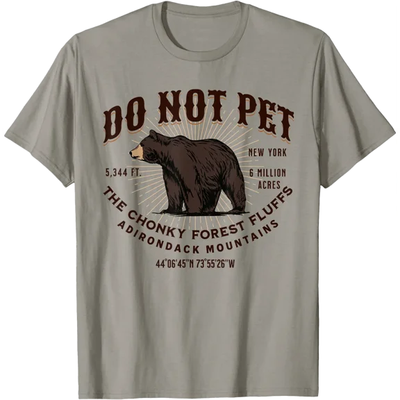 Adirondack Mountains New York Black Bear Funny Souvenir T-Shirt, Unisex T-Shirt