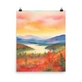 thumbnail image 1 of Adirondack Mountains Print, Fall Foliage Poster, Upstate New York Wall Art, Scenic Autumn Landscape Decor, Vibrant Leaf Artwork Home Decor #3369, Stretched Canvas Size 12x18, 1 of 4