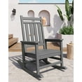 thumbnail image 1 of Adirondack Outdoor Rocking Chair, All Weather HDPE Plastic Patio Rocker Chair with Wide Armrests, Classic Fire Pit Chair for Porch, Deck, Lawn, Garde, 380LBs, Easy to Install, 1 of 8