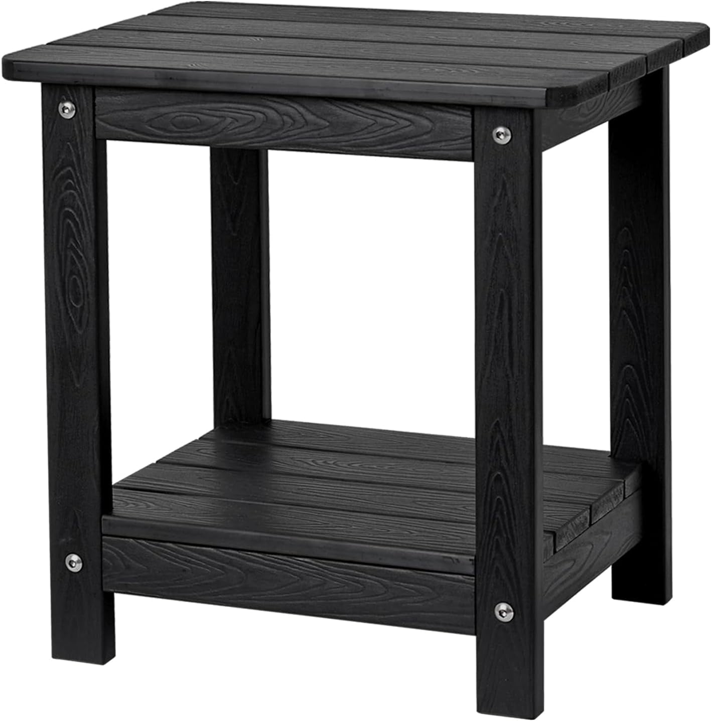 Adirondack Outdoor Side Table, Patio End Table with Storage, HDPS