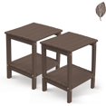 AdirondackOutdoorSideTable Set of 2 14 x 13 Inches HDPE