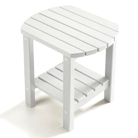 Adirondack Oval Side Table, HDPE Outdoor Side Tables, Weather Resistant End Table for Patio, Backyard, Pool, Indoor Companion, Beach, Easy Maintenance
