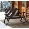 thumbnail image 1 of Adirondack Rocking Chair Outdoor Wooden Rocking Chair, Double-Person Rustic Adirondack Rocker, 1 of 6
