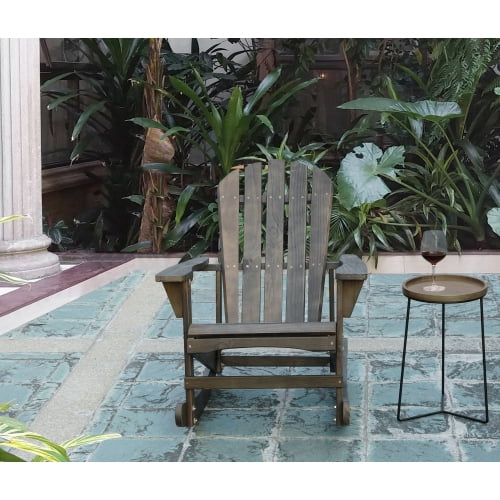 Adirondack Rocking Chair Solid Wood Chairs Finish Outdoor Furniture ...
