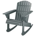 Adirondack Rocking Chair, Wood Outdoor Lounge Chair - Gray Fire Pit ...