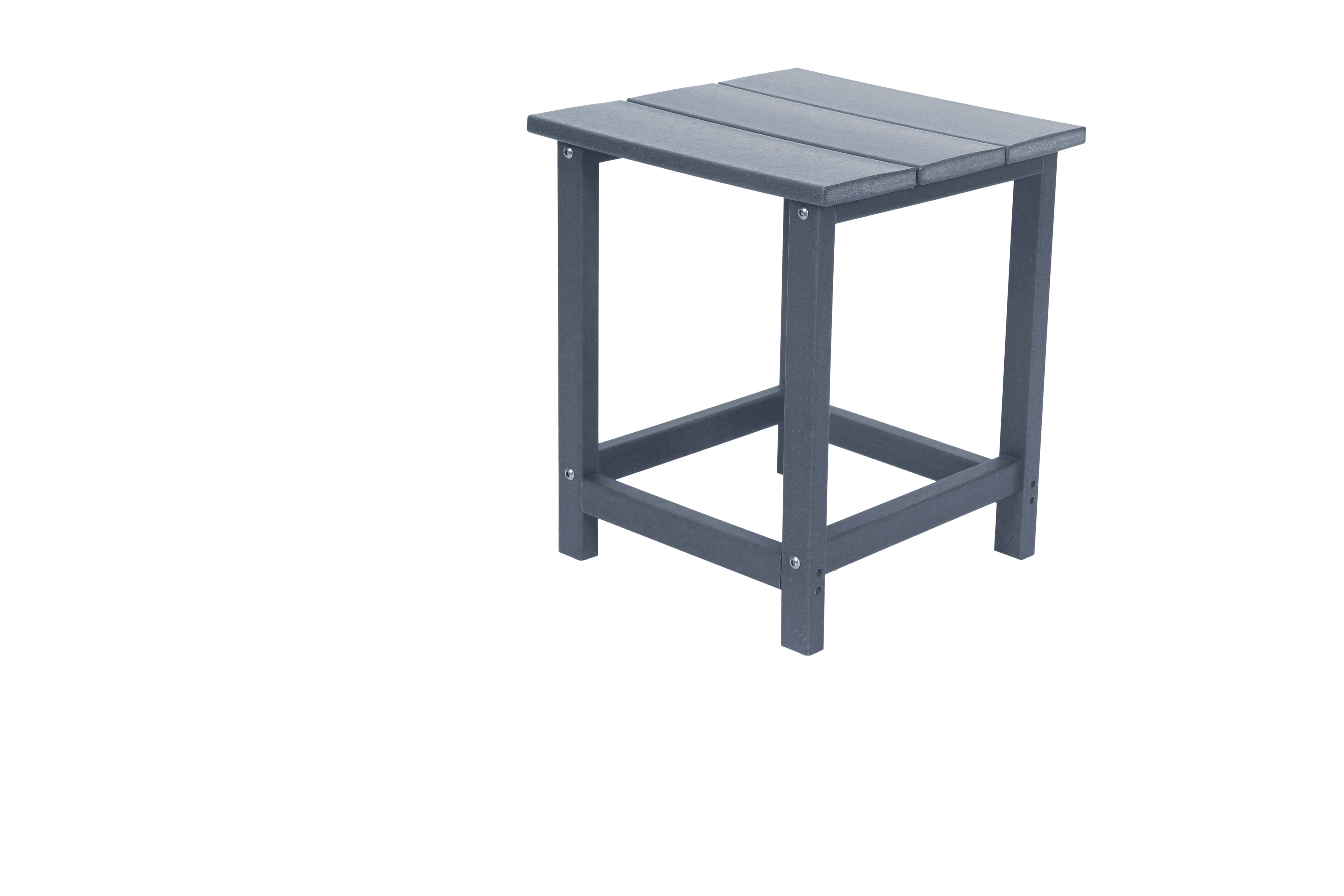 Adirondack Side Table 15x15x18 Inch Recycled HDPE Weather UV Resistant for Patio Garden Poolside