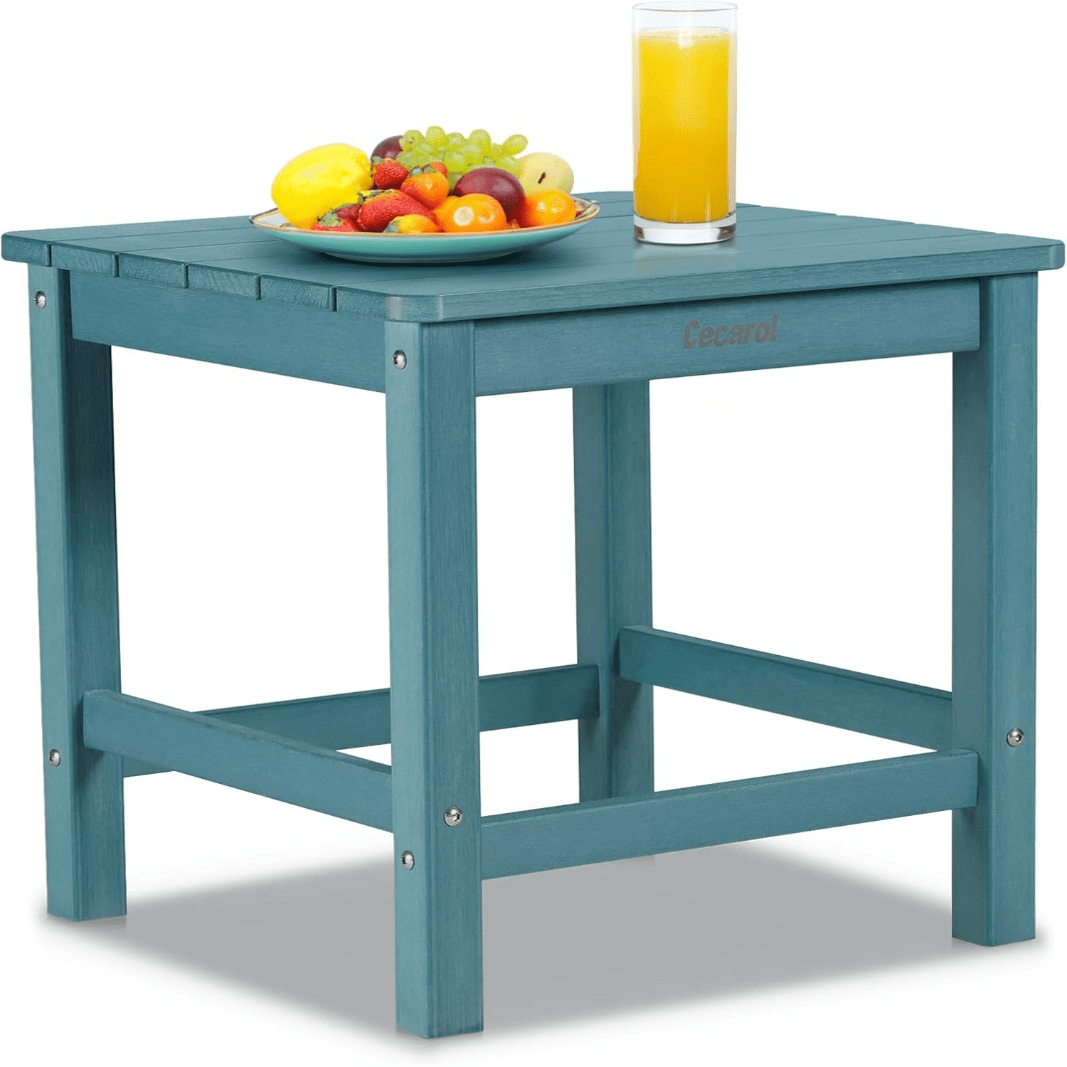 Adirondack Side Table 19.6" Square Oversized Outdoor Side Table Fade