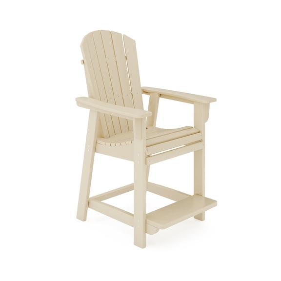 Adirondack Style Counter Chair Stylish Poly Lumber for Dining, Patio, and Garden Comfort