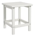 thumbnail image 1 of Adirondack Style White HDPE Patio End Table - Versatile 2-Tier Side Coffee Table for Porch, Balcony, Poolside - Weather-Resistant & Durable Outdoor Furniture, 15" x 15" x 18", 1 of 7