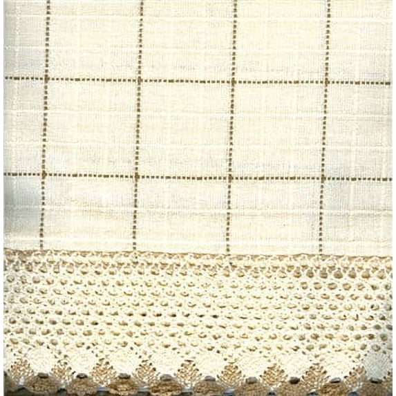 Adirondack ecru/toast kitchen curtain swag