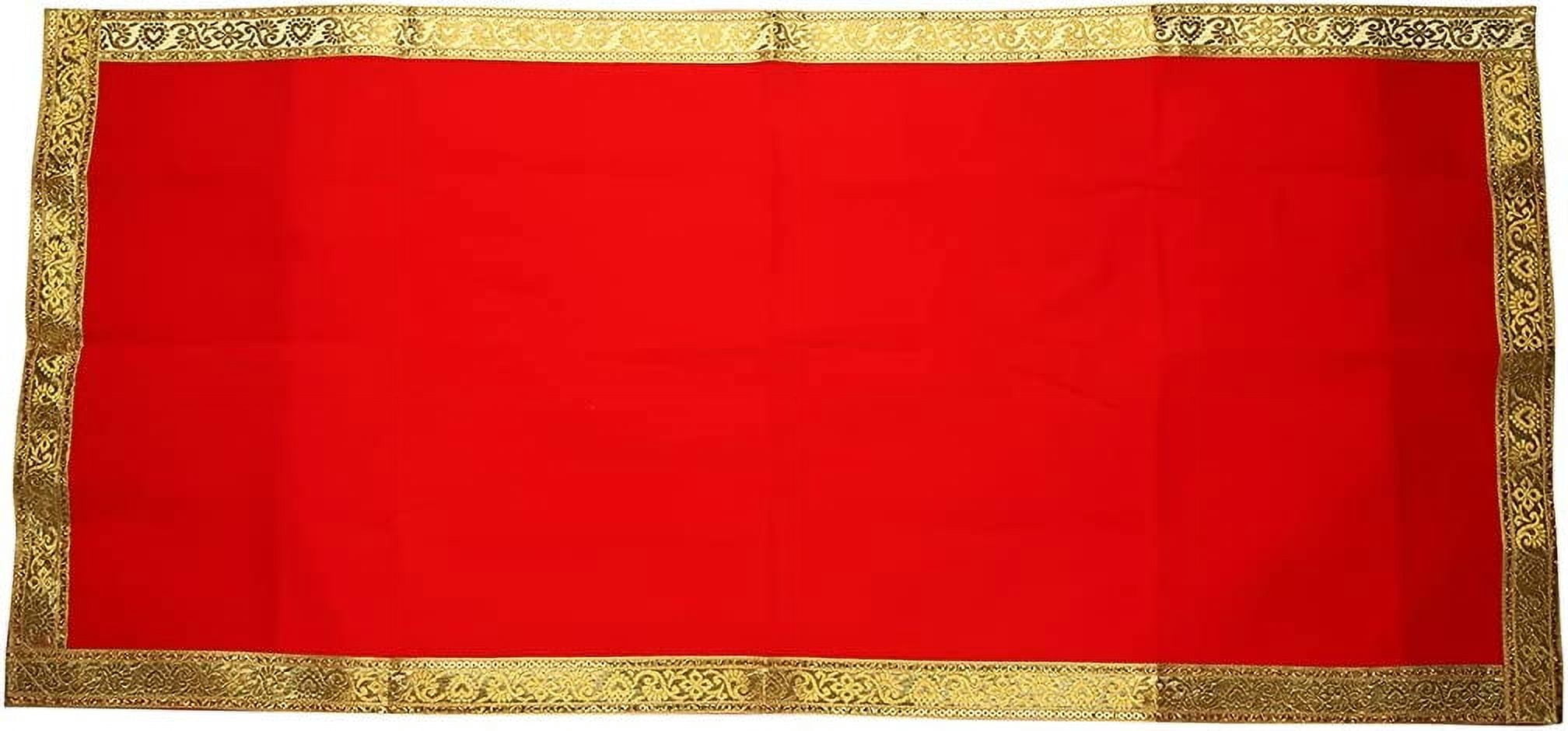 Aditri Creation Red Pooja Thali Plato Decorativo De Acero In | Cuotas