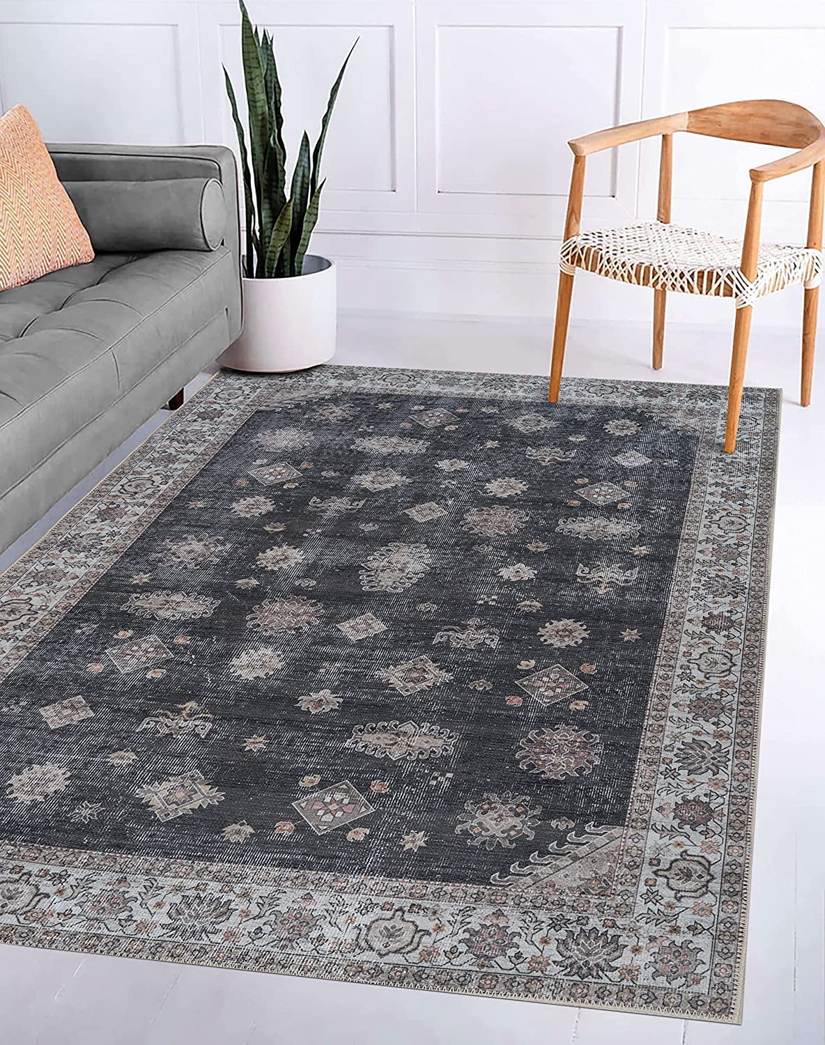 Terra Vintage Persian 4' x 6' Machine Washable Rug