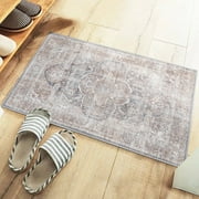 Adiva Rugs Machine Washable Water and Dirt Proof Area Rug for Living Room, Bedroom, Home Decor (BROWN, 2' x 3')