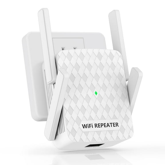 Adiven WiFi Extender Signal Booster, Internet Wireless Repeater for Home Coverage up to 10000sq.ft and 35 Devices, 1200Mbps WiFi Booster with Ethernet Port, Dual Band 2.4G/5G, 4 Antennas