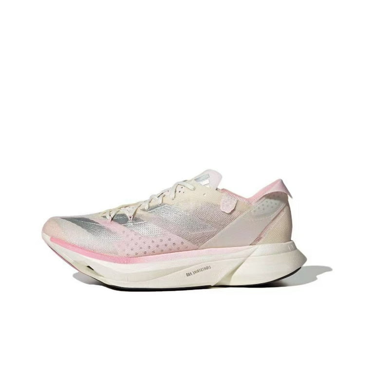 Adizero Adios Pro 3 Comfortable and versatile shock absorbing anti slip wear resistant low carbon plate marathon running shoes men s pink and silver Walmart