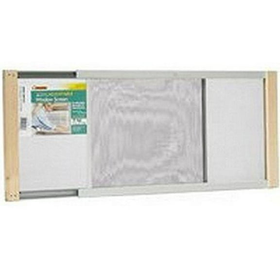 Thermwell Adjustable Window Screen - Zinc Plated Steel Frame, Expand Window Screen - 10 x 33, Silver