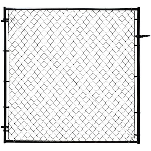 Adjust-A-Gate Adjustable Chain Link Square Corner Complete Gate Kit, , Black, 6'H$$Tools & Hardware Other