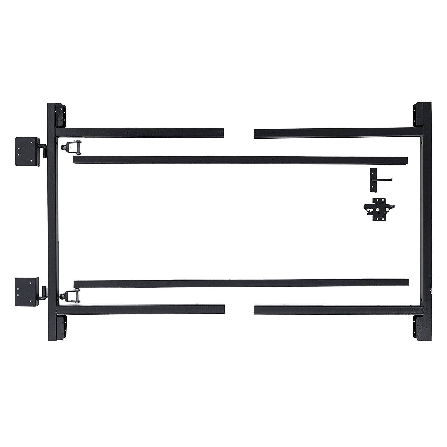 Adjustable Black Steel Frame Gate Building Kit with Hardware