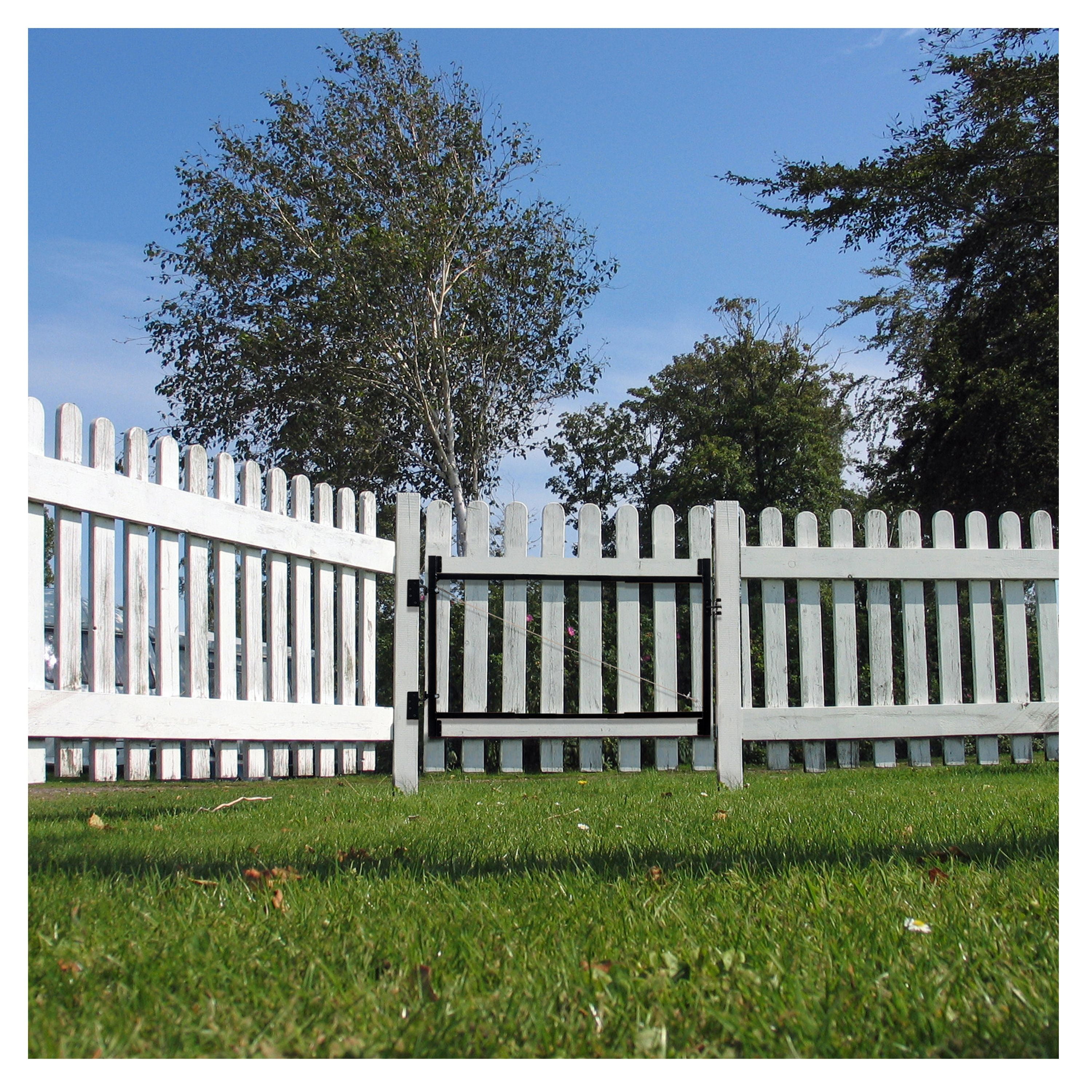 Adjustable Black Steel Frame Gate Building Kit with Hardware