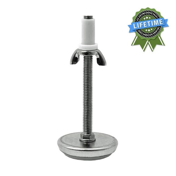 Adjust-A-Glide Threaded Steel Bed Glides, 5" Tall, with Wingnuts & Sockets, Set of 2