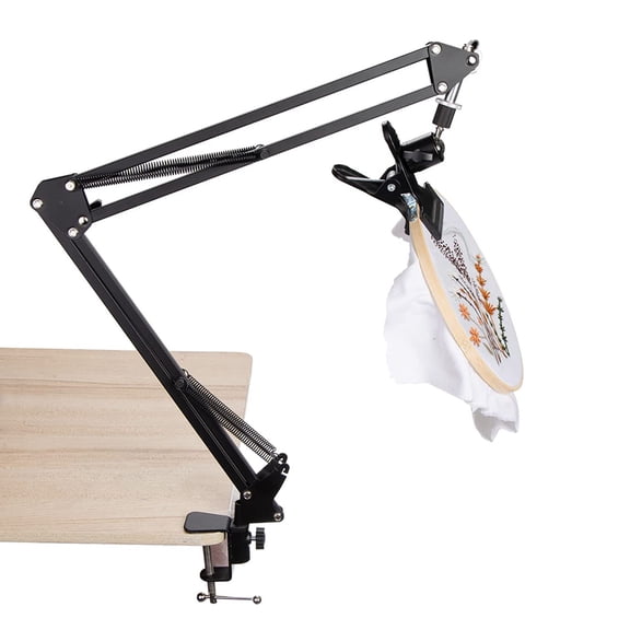 Adjust Embroidery Hoop Holder Foldable Metal Embroidery Hoop Stand Stitches Stand for Needlepoint Project