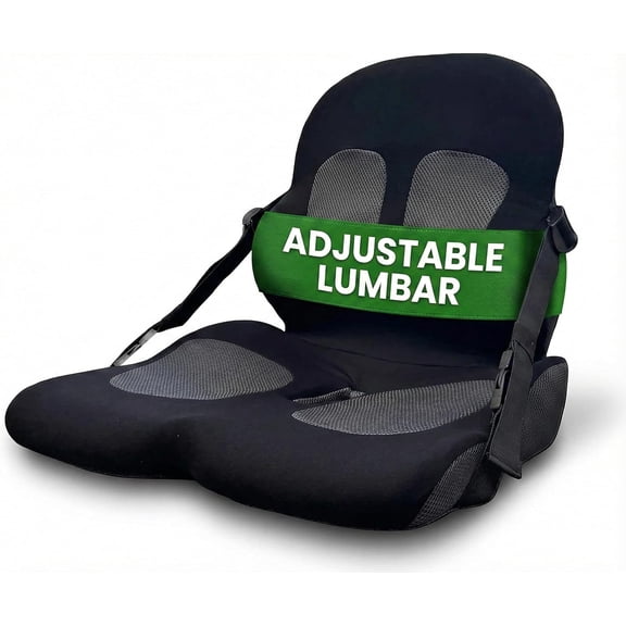 Adjust Lumbar in Any Seat | Developed by a Doctor | Seat Cushion for Office Chair, Car, Truck Driver, Bleachers | Pressure Relief | Designed w/Spine Specialists for Long Sitting Hours