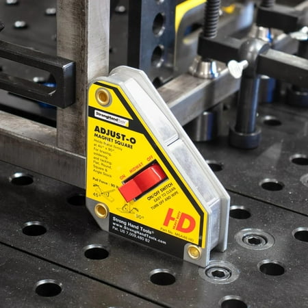 Adjust-O Heavy Duty Magnet Square with On/Off Switch, 90 LBS Pull Force, 4-3/8" Length