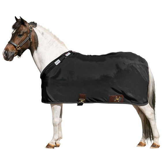 Adjusta-Fit Dura-Nylon Draft Stable Sheets | Open Front Legstrap | Black | 52
