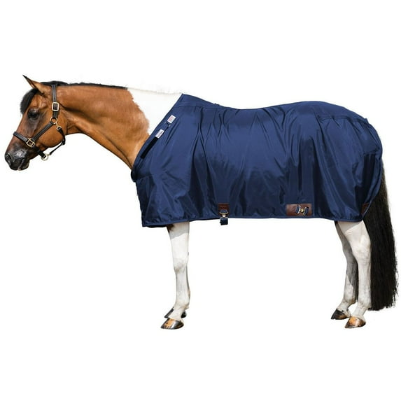 Adjusta Fit Dura-Nylon Stable Sheet | Horse V-Free Closed Front Legstrap | Navy | 84