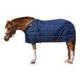 thumbnail image 1 of Adjusta Fit Pony Leg Strap Medium Weight Horse Stable Blanket | Navy Blue | 58, 1 of 9