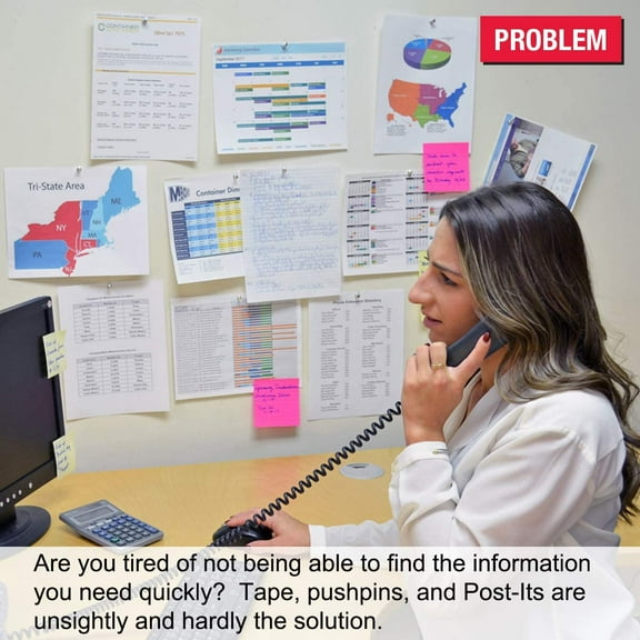 AdjustaView 10-Pocket Desk Reference Organizer with Supplies Storage Base and -Load Pockets to Hold 20 Sheets of Paper, Includes Fast Find Indexing Tabs (Colored Pockets)