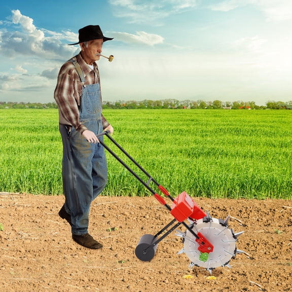 Adjustable 1-2 Seeds Seeder, Duckbill Nozzle Balance Wheel Design High Efficiency Hand Push Planter