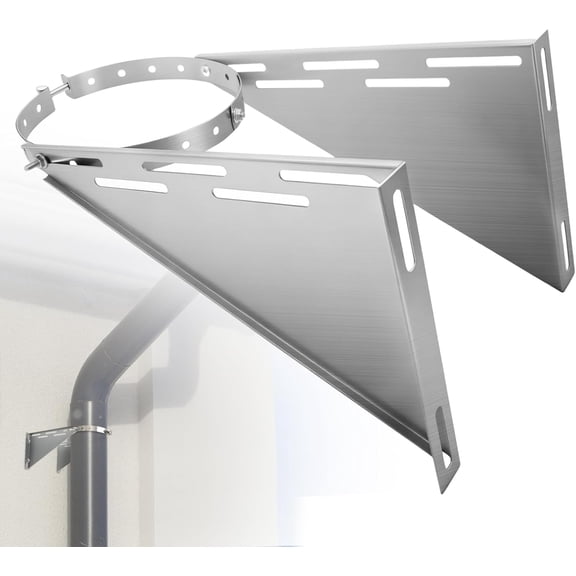 Adjustable 10" Chimney Pipe Wall Support Bracket, Fireplace Bracket for 8" (10" O.D.) Double